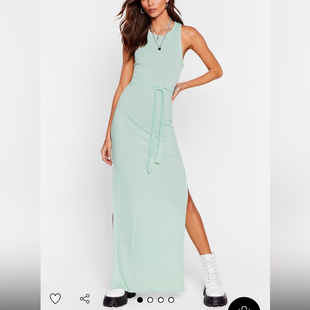 Belted maxi dress